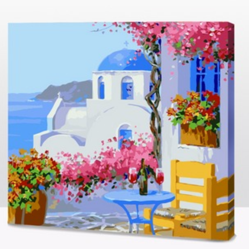 Kit Paint by number Terraza en Santorini | WG1504  Main Image